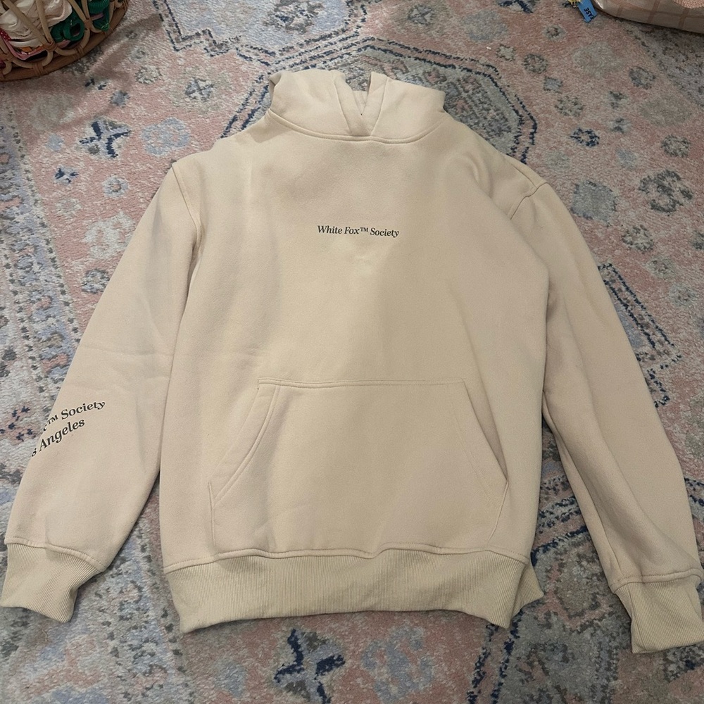 White Fox Boutique Cream Sweatshirt